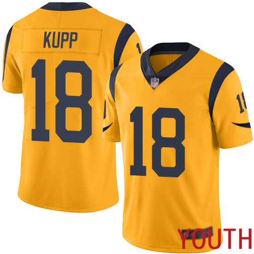 Los Angeles Rams Limited Gold Youth Cooper Kupp Jersey NFL Football #18 Rush Vapor Untouchable